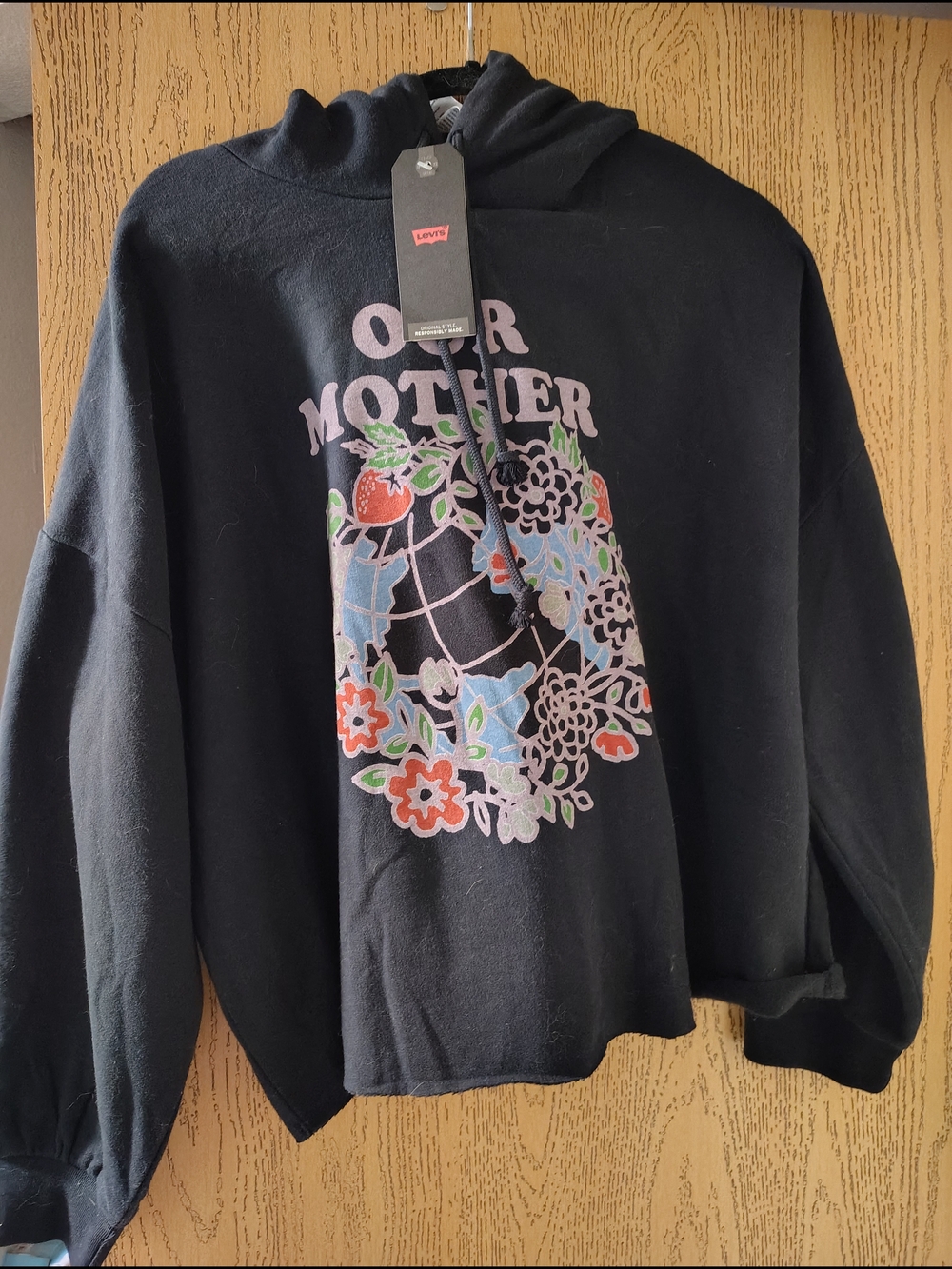 Levi's Black Hoodie with Red Logo Tag